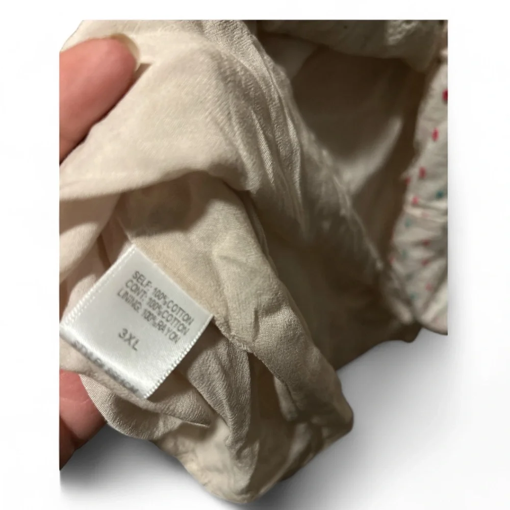 Kristin Miles Multicolor Polka Dot Top/Babydoll Dress, Size 3X - Picture 6 of 10